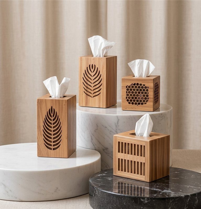 Laser Cut Box Napkin Holder - Rectangle