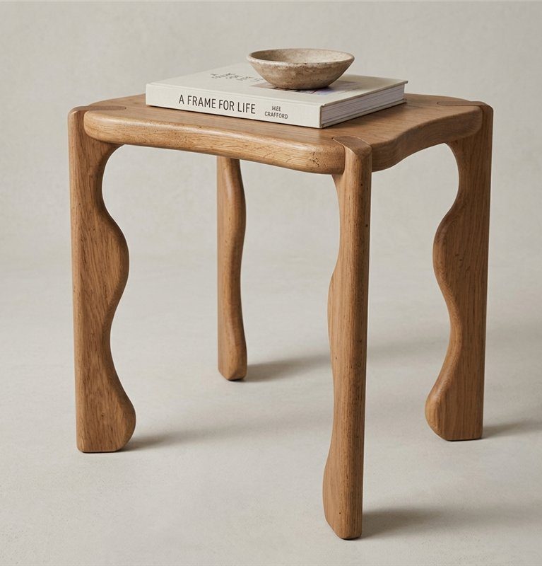 Solid Wood Side Stool & Side Table - Standard