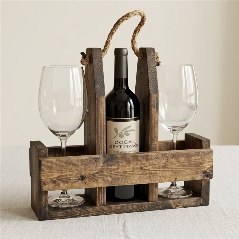 Solid Wood Wine Carrier - Standard