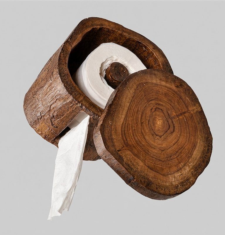 Solid Wooden Toilet Paper Holder - Standard