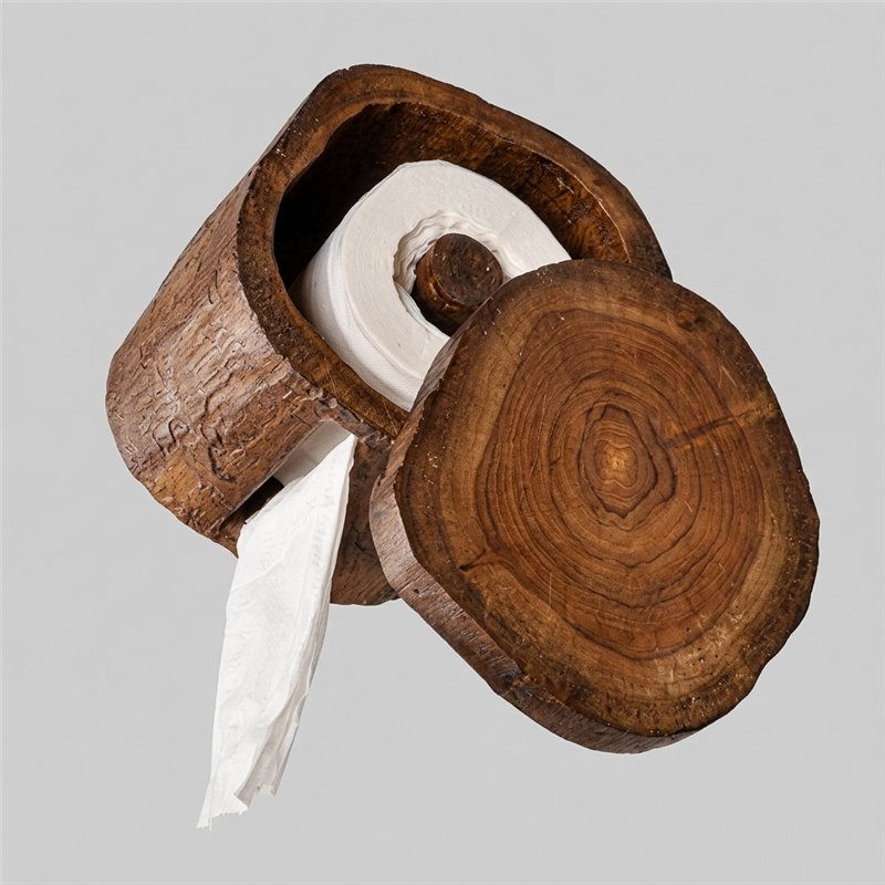 Solid Wooden Toilet Paper Holder - Standard