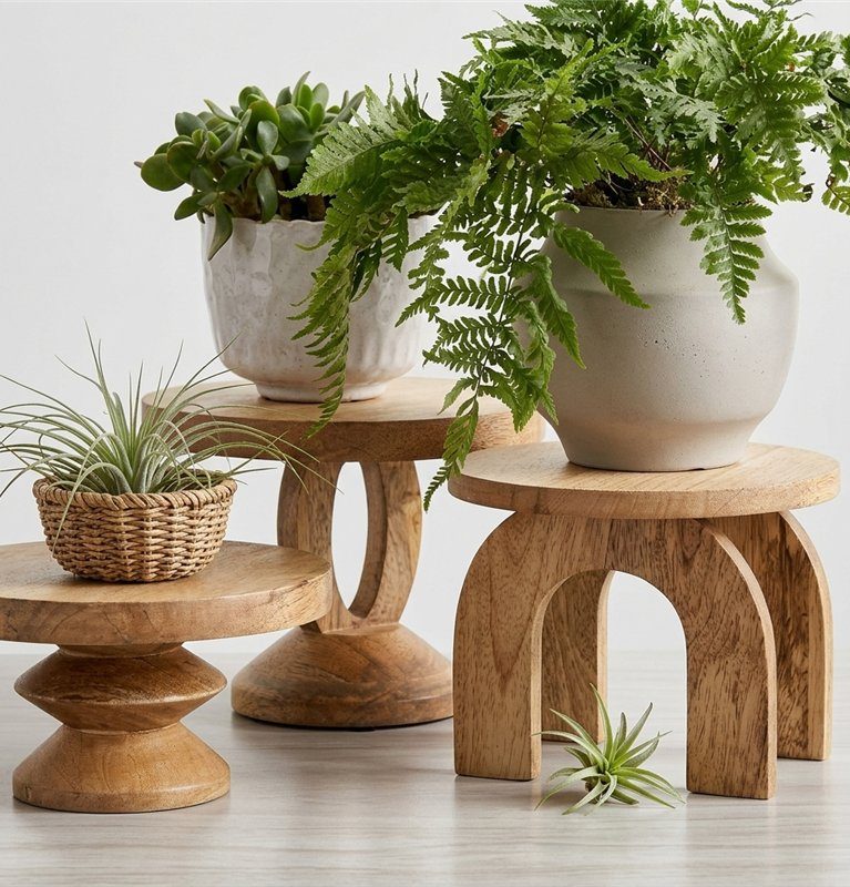 Wooden Plant Holder - Small