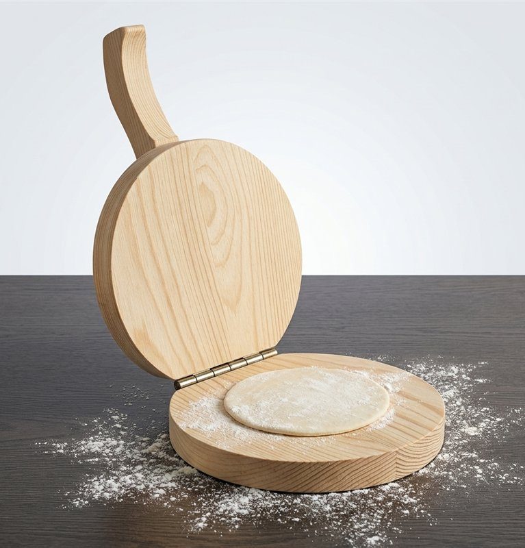 Wooden Tortilla & Pizza Press
