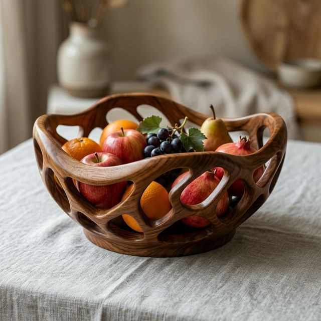 Wooden Fruit Basket - Standard