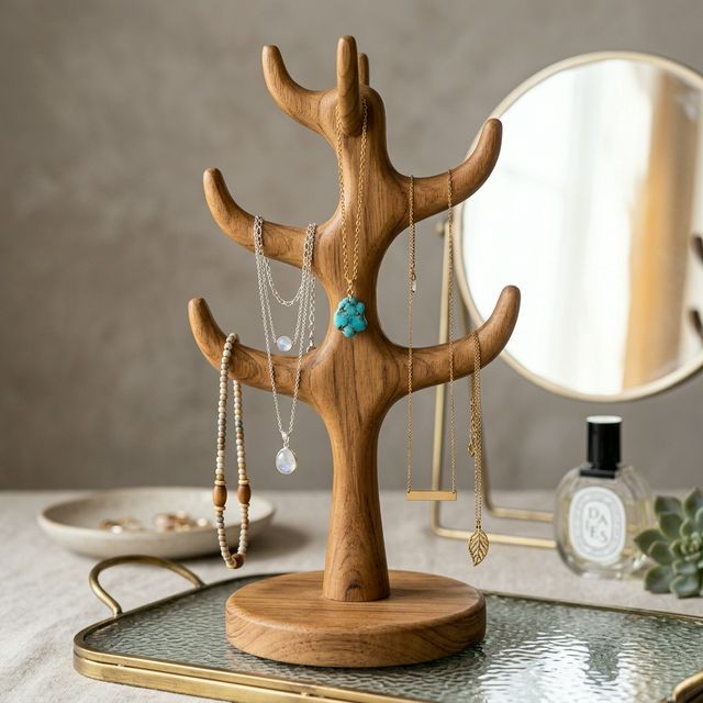 Wooden Necklace Stand - Standard